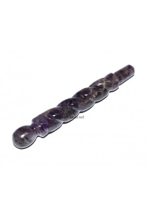 Amethyst Spiral Carved Healing Wand