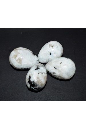White Rainbow Moonstone Gemstone Eggs