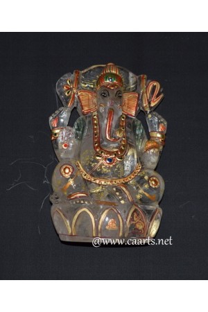 Crystal Quartz Printed Ganeshji