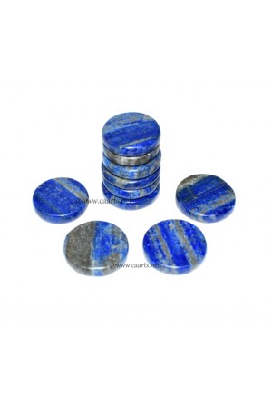 Lapis Lazuli Round Shape Flat Cabachone