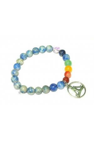 Sodalite Round Beads 8 MM Chakra Healing Charms Gemstone Bracelet