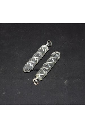 Crystal Quartz Wire Wrap Gemstone Pendant
