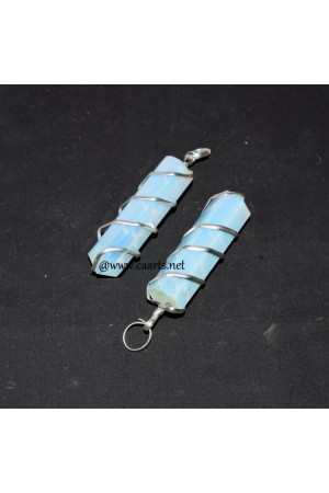 Opalite Wire Wrap Gemstone Pendant