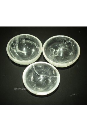 2" Crystal Quartz Gemstone Bowls