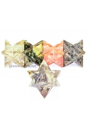 Mix Crystal Stones Chips Orgone Merkaba Star Lot