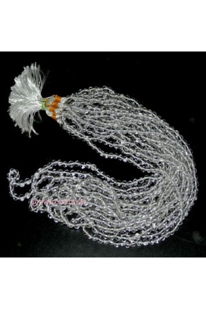 Crystal Quartz Notted 108- Beads Japa Mala