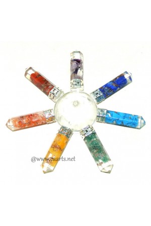 Orgone 7 Chakra Point Crystal Conical Energy Generator