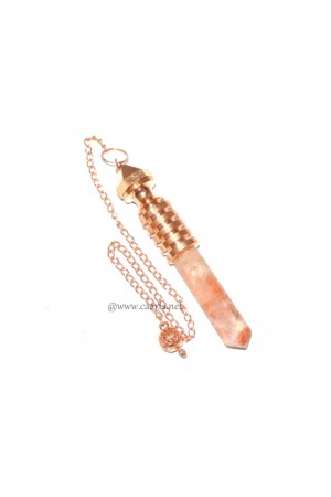 Copper Plated Isis W/ Sunstone Point Metal Pendulum