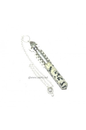 Silver Plated Isis W/ Dalmatian Point Metal Pendulum