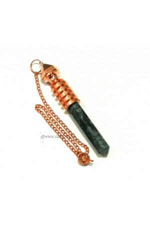 Copper Plated Isis W/ Hematite Point Metal Pendulum