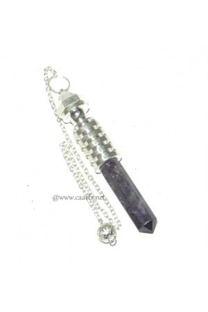Silver Plated Isis W/ Amethyst Point Metal Pendulum