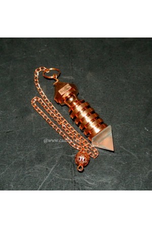 Copper Plated Isis W/ Crystal Quartz Point Metal Pendulum