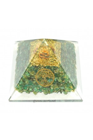Green Aventurine TOL Symbol Orgone Pyramid