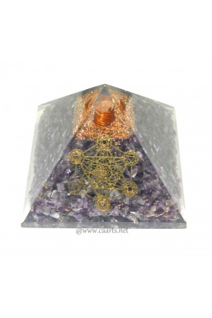 Amethyst Chakra Symbol Orgone Pyramid