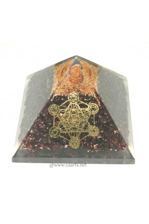 Garnet Chakra Symbol Orgone Pyramid