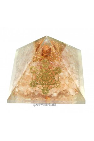 Rose Quartz Chakra Symbol Orgone Pyramid