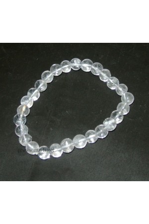 Crystal Quartz Round Beads 8 MM Chakra Healing  Gemstone Bracelet