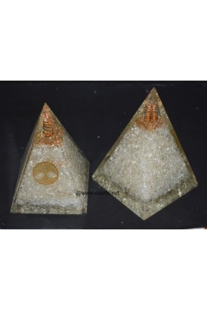 Crystal Quartz TOL Symbol Orgone Pyramid