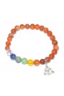 Carnelian Round Beads 8 MM Chakra Healing Charms Gemstone Bracelet 