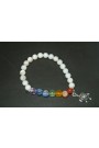 Shell Pearl Beads 8 MM Chakra Healing  Charms Gemstone Bracelet