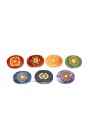 7 Chakra Engraved Gemstone w/ Meditation Symbol Wooden Box