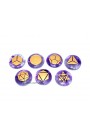 Amethyst Geometry Gemstone w/ Meditation Symbol Wooden Box