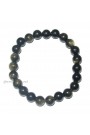 Black Obsidian  Round Beads Gemstone Bracelet