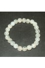 White Moonstone Round Beads  Gemstone Bracelet