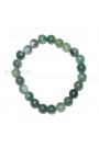 Moss Agate Round Beads Gemstone Bracelet