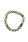 Dalmation Jasper Round Beads Gemstone Bracelet  