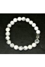Howlite Round Beads W/ Buddha Head Gemstone Bracelet  