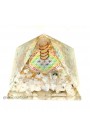 Rainbow Moonstone FOL Crystal Wire Wrap Point Orgone Pyramid 