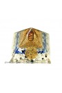 White Rainbow Moonstone Lapis Lazuli FOL Symbol Orgone Pyramid