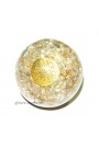 Crystal Orgone Sphere w/ Flower of Life Symbol