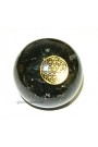 Black Tourmaline Orgone Sphere w/ Flower Of Life Symbol