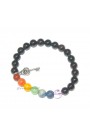 Black Agate Beads 8 MM Chakra Healing  Charms Gemstone Bracelet
