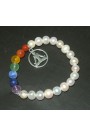 Pearl Beads 8 MM Chakra Healing Charms Gemstone Bracelet