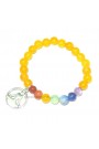 Yellow Jade Beads 8 MM Chakra Healing Charms Gemstone Bracelet 