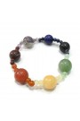 Fengshui Seven Chakra Round Beads 10 MM Healing  Gemstone Bracelet